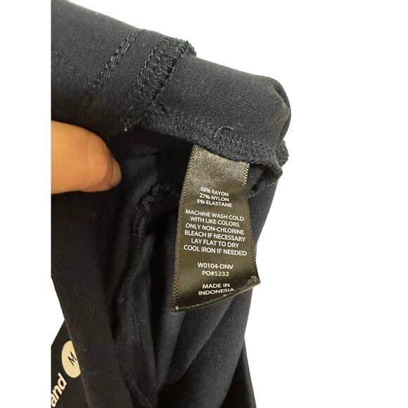 Betabrand Womens Long navy Wide-Leg Mid Rise Pull On Casual Pants Size Medium - Picture 5 of 6